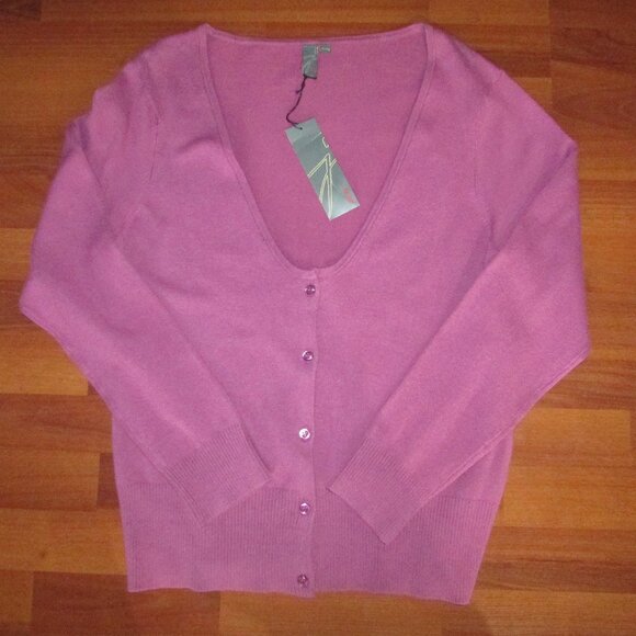 JANA Soft Purple Cardigan - Sz XL - NEW - Picture 1 of 5